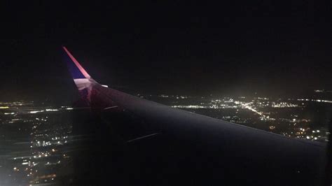 Beautiful Nighttime Approach And Landing In Atlanta Delta Airlines