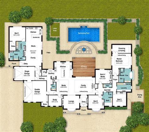 Designed For A Rural Block This Floor Plan Is Rather Spacious From