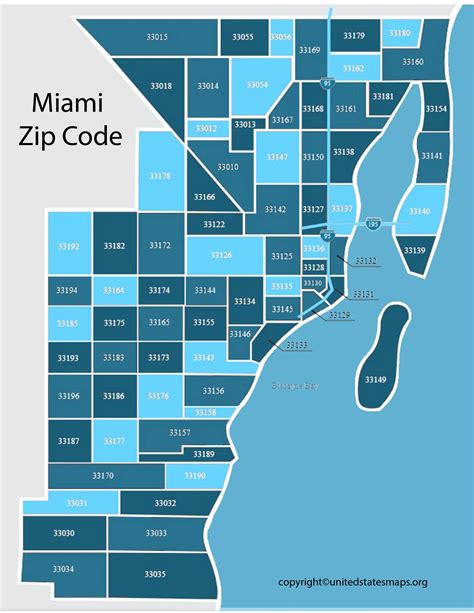 Miami Zip Code Map Map Of Zip Codes In Miami