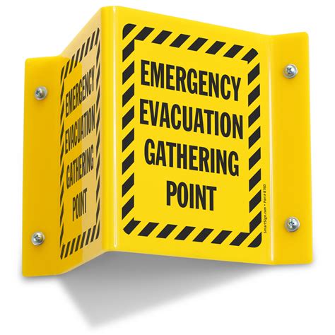 Emergency Evacuation Point Projecting Sign Sku S2 1760