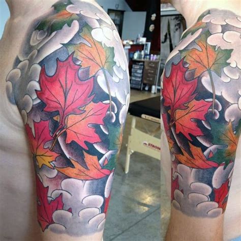 Also, maple leaf tattoos can be inked on lovers as an oath of love and fidelity. 80 Maple Leaf Tattoo Designs For Men - Canadian And ...