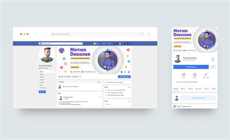 Facebook Profile Page Template Ai Svg Vector Free Download Imockups