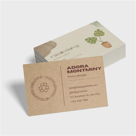 Recycled Business Cards Sustainable Eco Friendly Business Cards