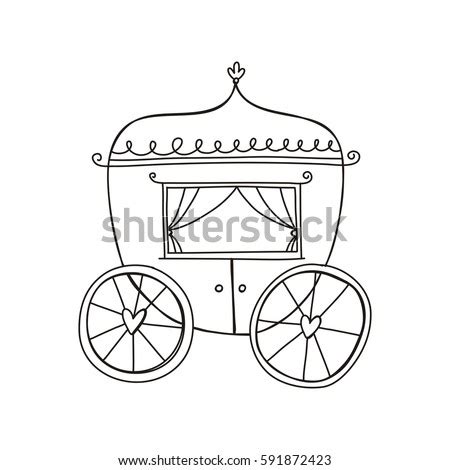 We have over 3,000 coloring pages available for you to view and print for free. Princess Carriage Coloring Page Stock Vector 591872423 ...