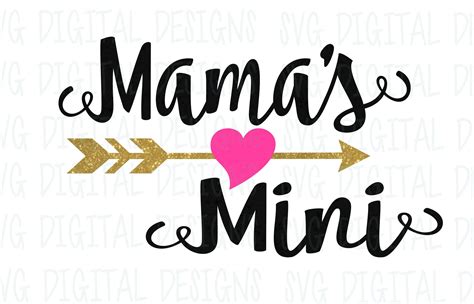 Mamas Mini Svg Mother Daughter Cut File Design Svg Dxf Eps Png Etsy