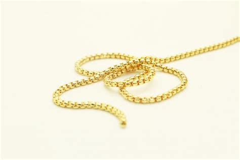 Kt Gold Plated Square Chain Mm One Foot Designs Wire