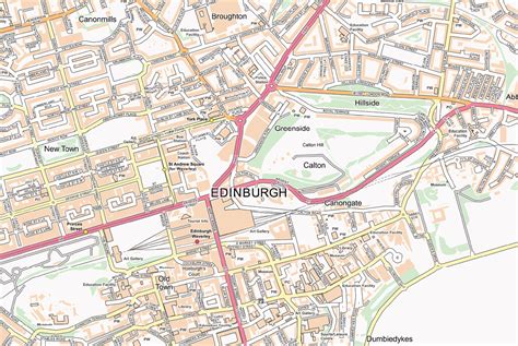Edinburgh Street Map Cosmographics Ltd