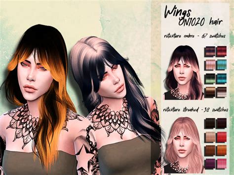 Female Hair Recolor Retexture Wings On1020 By Honeyssims4 At Tsr Sims 4 Updates