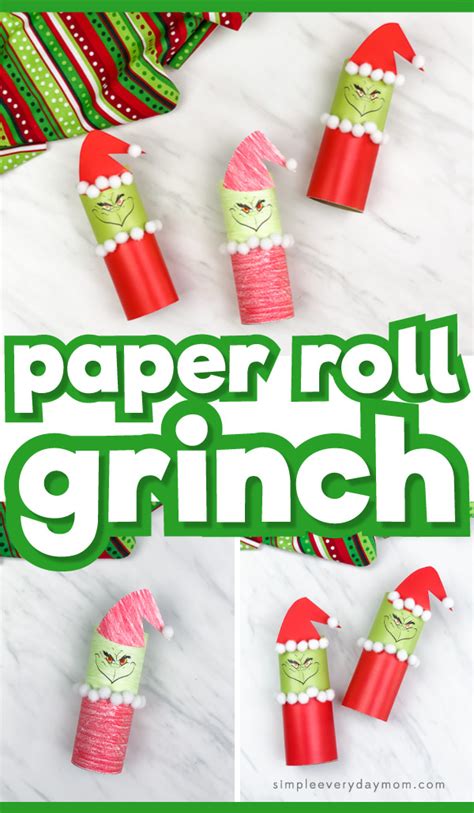 Toilet Paper Roll Grinch Craft For Kids