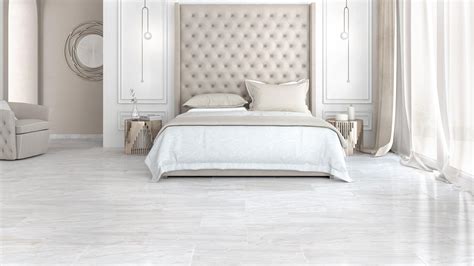 Nessus White Polished Marble Tile Bedroom Flooring Marble Decor