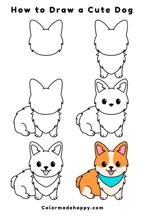 Como Desenhar Um Cachorro Kawaii Tudo Do Zero