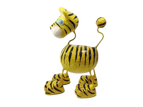 Freie kommerzielle nutzung keine namensnennung bilder in höchster qualität. Tiger Katze - Pappmache - Gelb - XXL - Skulptur - Kunst ...