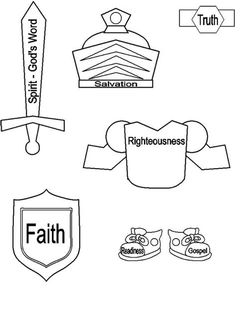 Printable armor of god coloring page. Armor of God Printable Craft | Bible Crafts | Pinterest ...