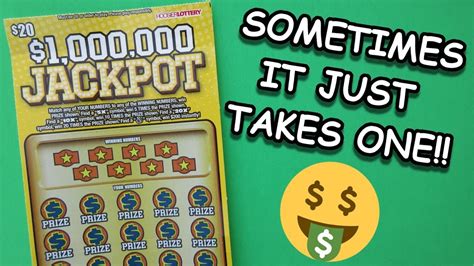 Its A Winner 1000000 Jackpot Lottery Ticket Scratch Off Youtube