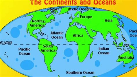 Continents And Oceans Free Printable