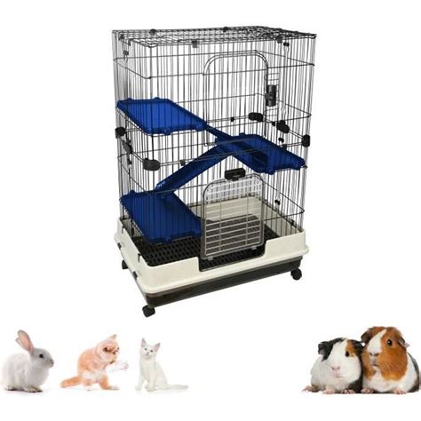 Willonin Cage pour Petits Animaux avec 3 Plates Formes Cage à rongeur