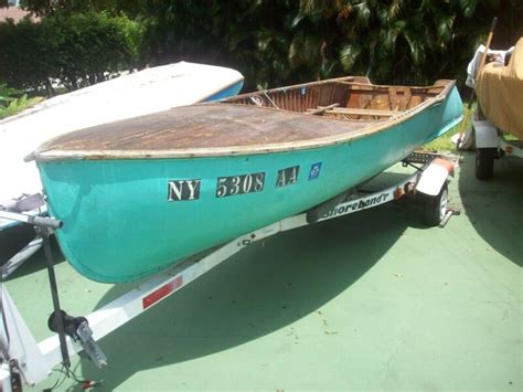Vintage 1950s Penn Yan 14 Ft Wooden Boat W Trailer For Sale From