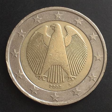 2 Euro Rare 2002 Frappée D Allemagne Etsy