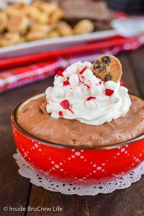 Hot Chocolate Cheesecake Dip A Fluffy Chocolate Dip Made With Hot Chocolate A Chocolate