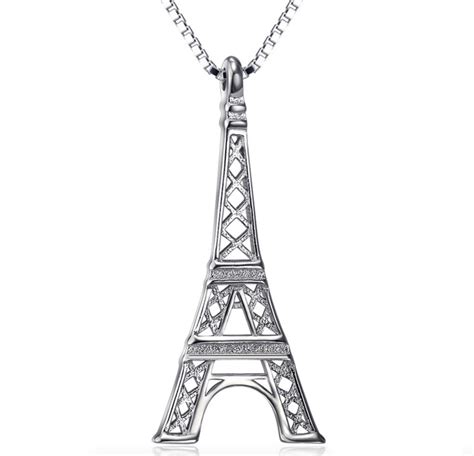 925 Sterling Silver Eiffel Tower Necklace Sterling Silver Necklaces Sterling Silver Jewelry