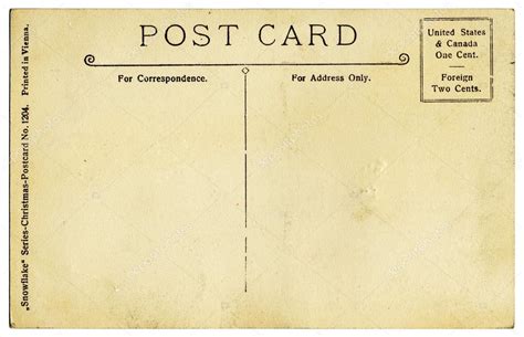 Vintage Postcard Back — Stock Photo © Davidschrader 16801399