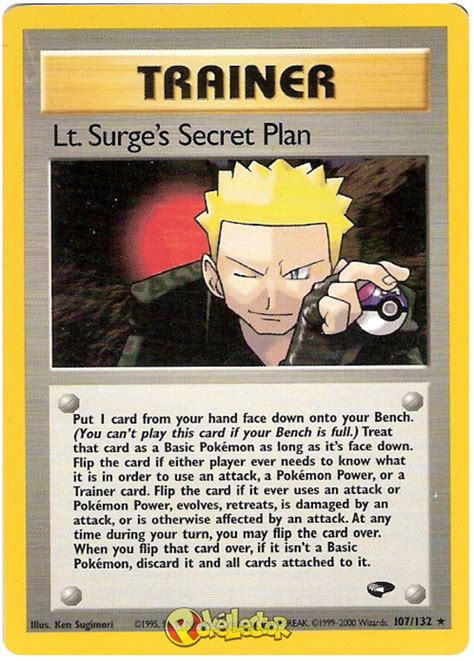 The surge mastercard® is one of the easiest credit cards to get if you have bad credit, but the card's. Lt. Surge's Secret Plan - Gym Challenge #107 Pokemon Card