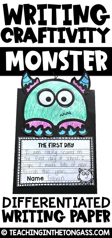 Monster Craft Writing Crafts Monster Craft Writing Paper