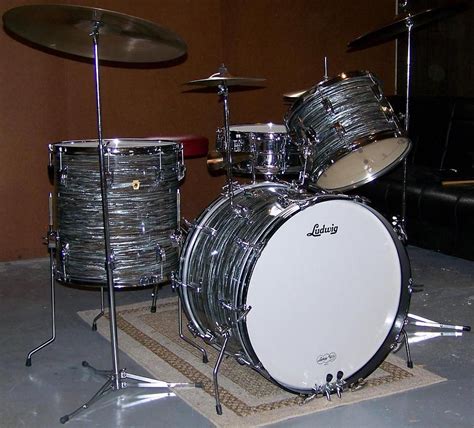 1966 Ludwig Oyster Blue Sparkle Drums Ludwig Drums Drum Kits