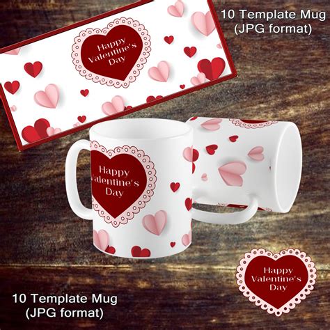 10 Modèles Mug Valentines Day Designs For Sublimation Printing Etsy