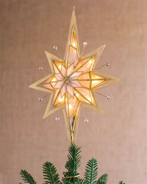 Pre Lit Bethlehem Star Tree Topper Balsam Hill Christmas Tree