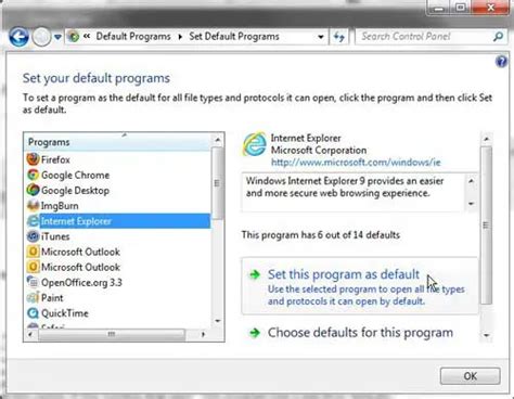 How To Make Internet Explorer The Default Browser In Windows 7 Solve