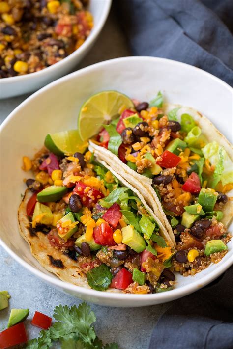 Use mccormick® organics taco seasoning mix to add the robust flavor of chili peppers, cumin and oregano to the black bean filling. Quinoa, Black Bean and Corn Tacos - Cooking Classy