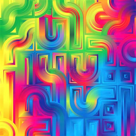 Abstract Vibrant Colors Pattern Background Design Stock Illustration
