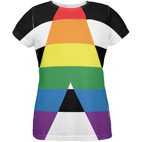 Lgbt Straight Ally Pride Flag All Over Womens T Shirt Multi Xl