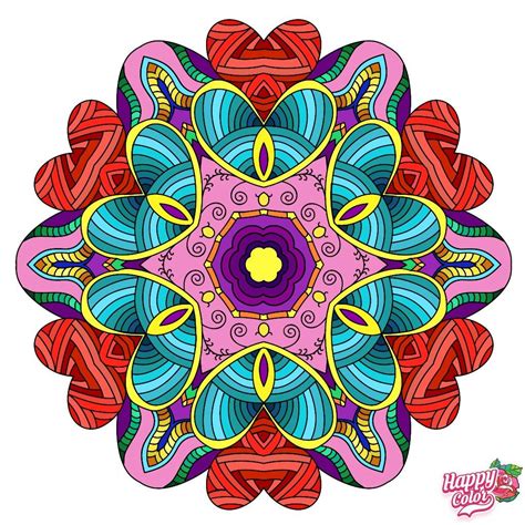 Join our facebook group here to share your awesome colored pages! Mandala #277 | Star coloring pages, Mandala coloring books ...