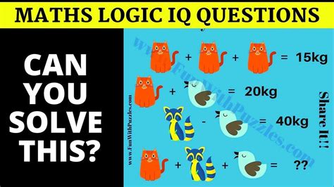 Maths Logic Questions With Answers Logic Questions Math Logic