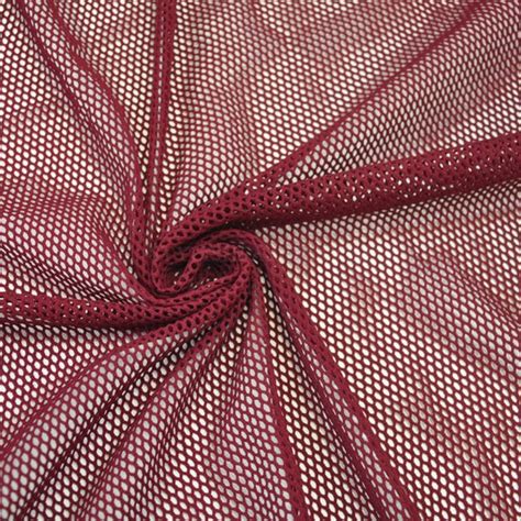 Burgundy Mesh Fabric Stretch Mesh Fabric By The Yard Mesh Net