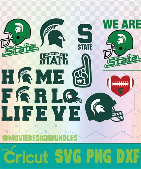 Michigan State Spartans Football Ncaa Logo Svg Png Dxf Movie Design