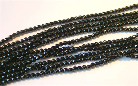Black Onyx Faceted Rounds The Beadster