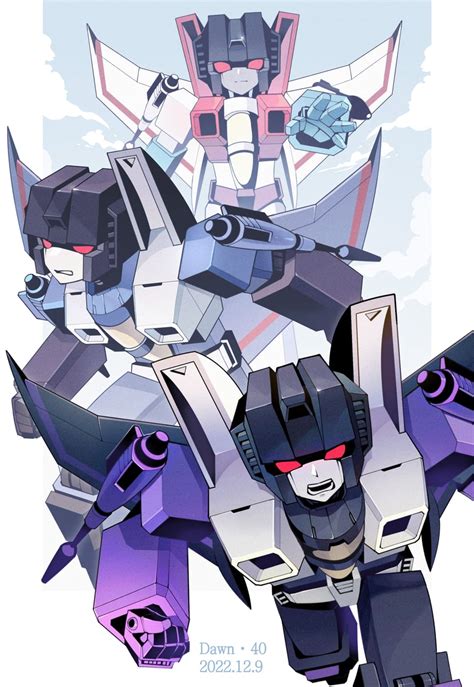 Starscream Thundercracker And Skywarp Transformers Drawn By