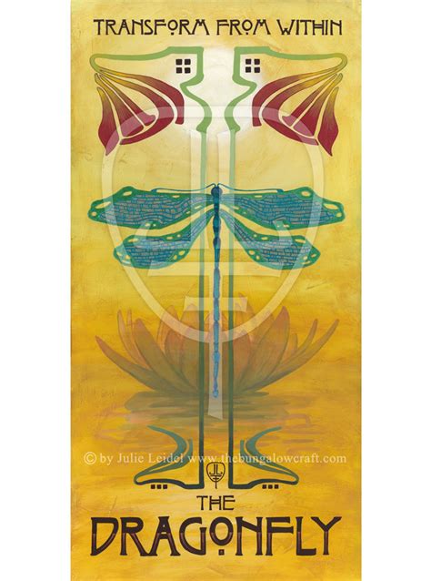 Art Nouveau Dragonfly Matted Giclée Art Print By The Bungalow Etsy