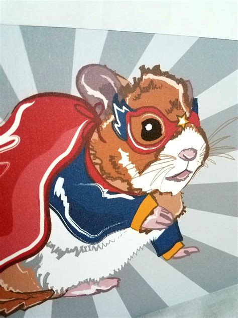 Super Hamster Greeting Card Etsy
