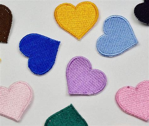 Heart Patch Assorted Patch Colors Multiple Patch Sizes Heart