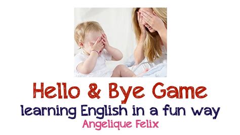 Hello And Goodbye Game For Preschool Youtube