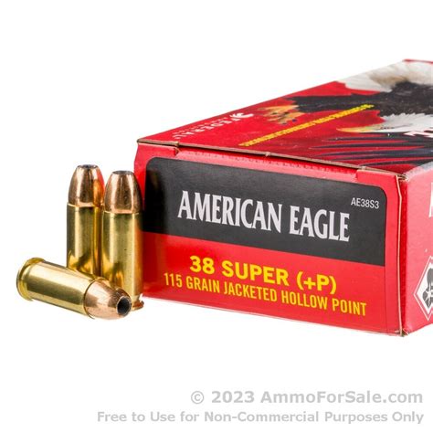 50 Rounds Of Discount 115gr Jhp 38 Super Ammo For Sale By Federal American Eagle