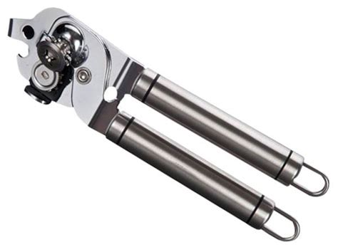 This method of opening a can without a can opener surprisingly does work. KUKPO Manual Kitchen Can Opener | Cool Tools