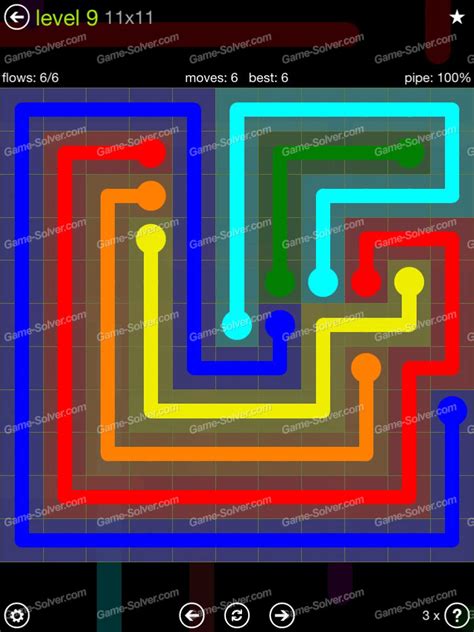 Flow Extreme Pack 11x11 Level 9 Game Solver