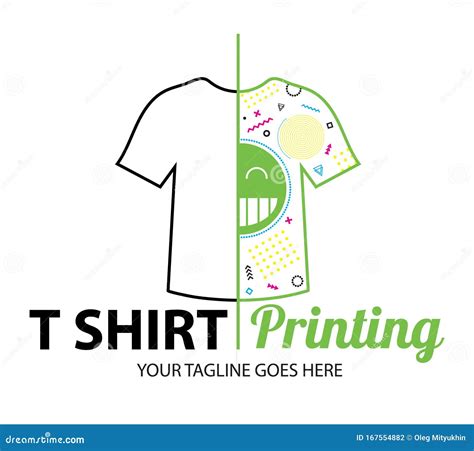 Abstract Modern Colored Vector Logo Template Of T Shirt Printing For