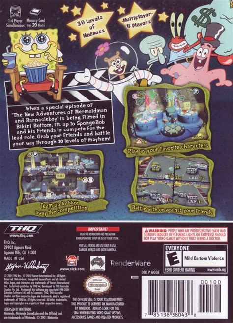 Spongebob Squarepants Lights Camera Pants Nintendo Gamecube Ngc Rom