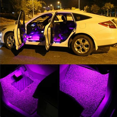It has a nice design, sturdy construction and most importantly, it has a secure installation mechanism. Car RGB LED Strip Light 4pcs LED Strip Lights Car Styling ...